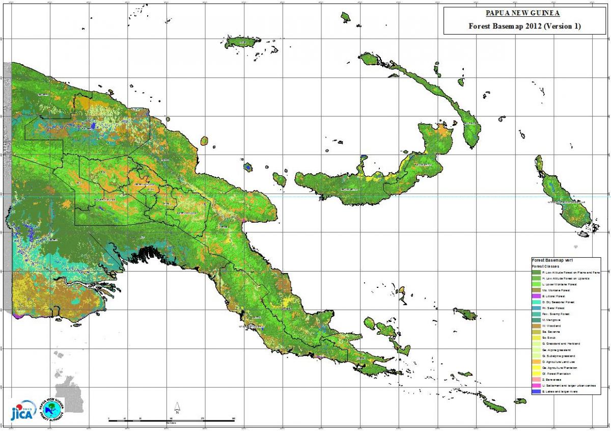 карта Папуа Нова Гвінея клімат