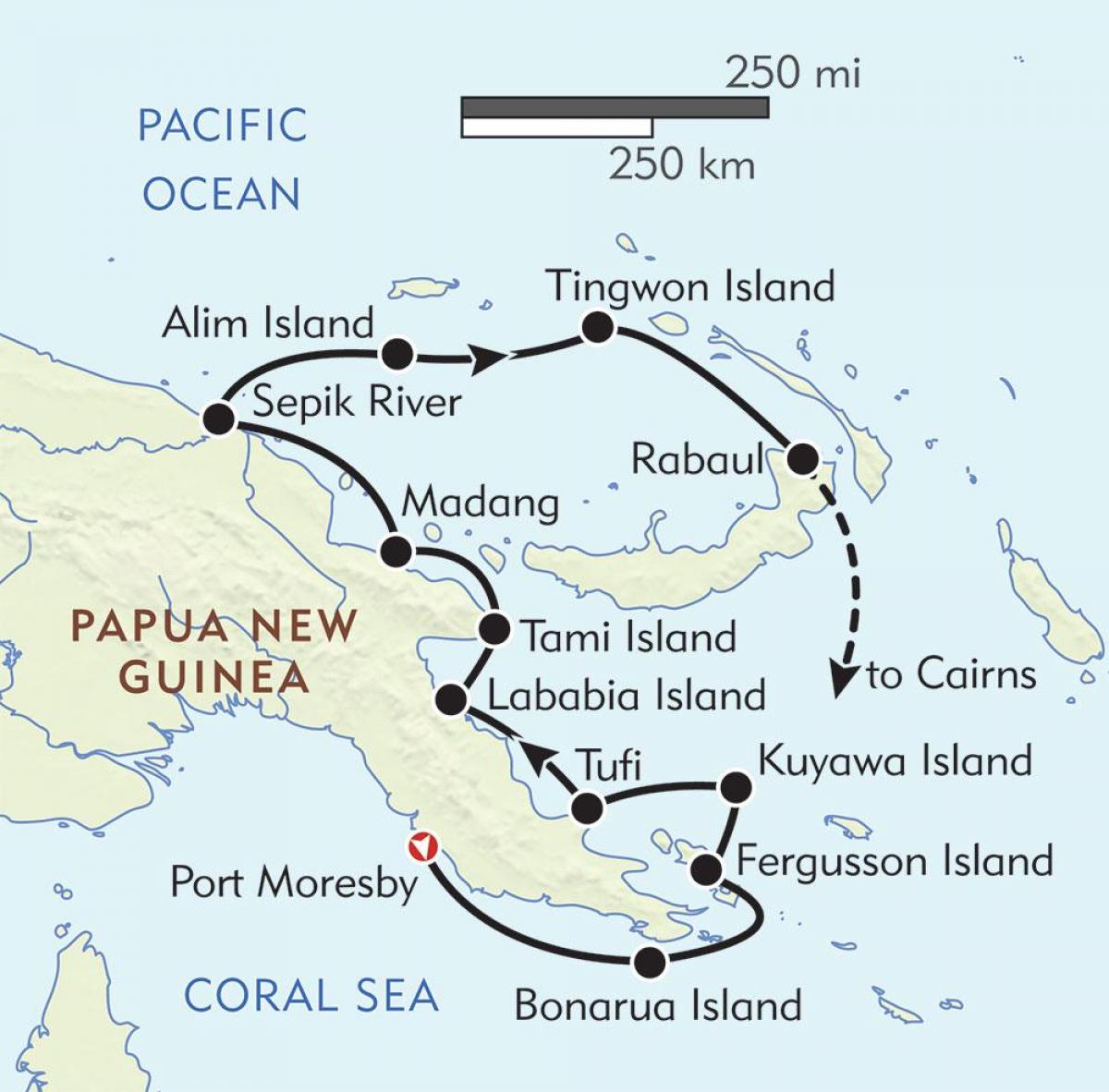 карта рабауле Папуа Нова Гвінея