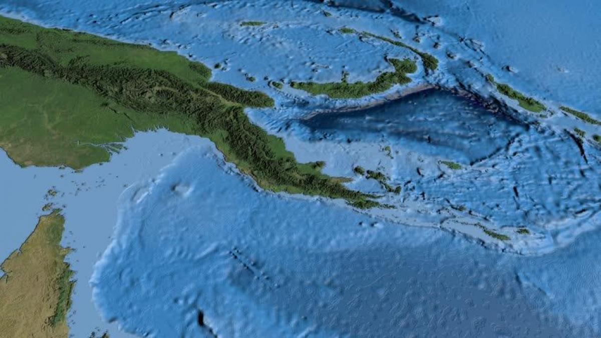 карта супутникова карта Папуа-Нової Гвінеї