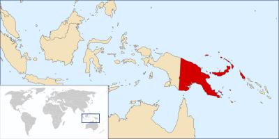 Папуа Нова Гвінея розташування на карті світу
