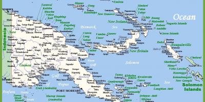 Папуа-Нова Гвінея на карті 