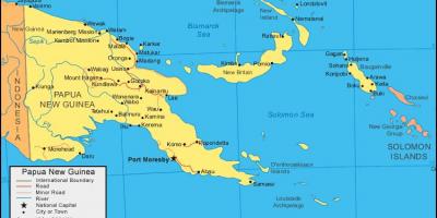 Карта Папуа-Новій Гвінеї та сусідніх країнах